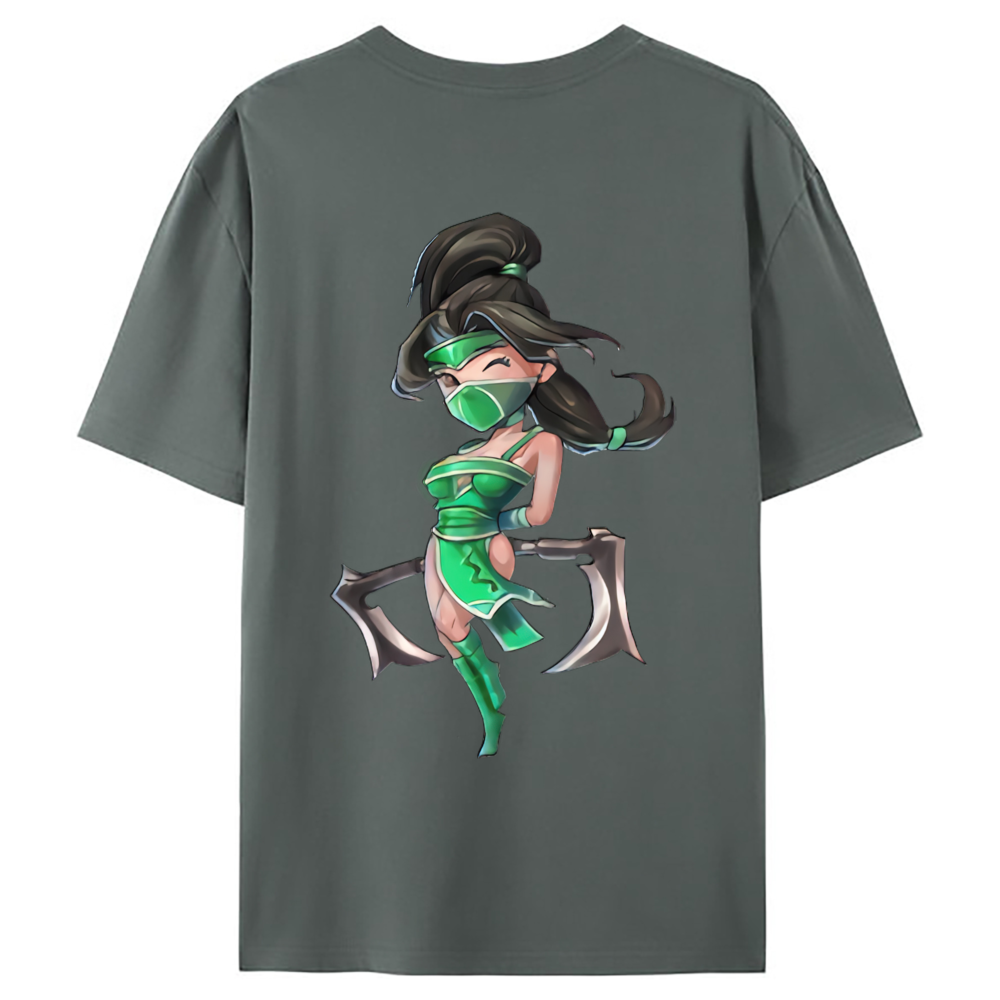 （画像用） リーグ・オブ・レジェンド League of Legends LOL 綿100％ メンズ半袖Tシャツ（バックプリント） 通気性